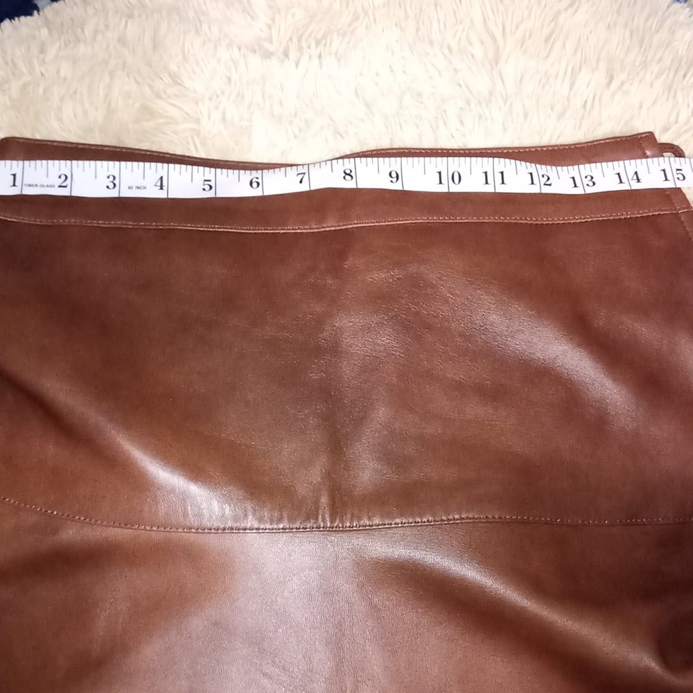 HIGH WASTED LEATHER SKIRT - Picture 7 of 10